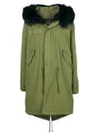 Mr & Mrs Italy Fur Collar Parka Coat - Green