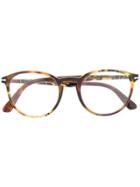 Persol Round Framed Glasses - Brown
