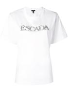 Escada Logo Embellished T-shirt - White