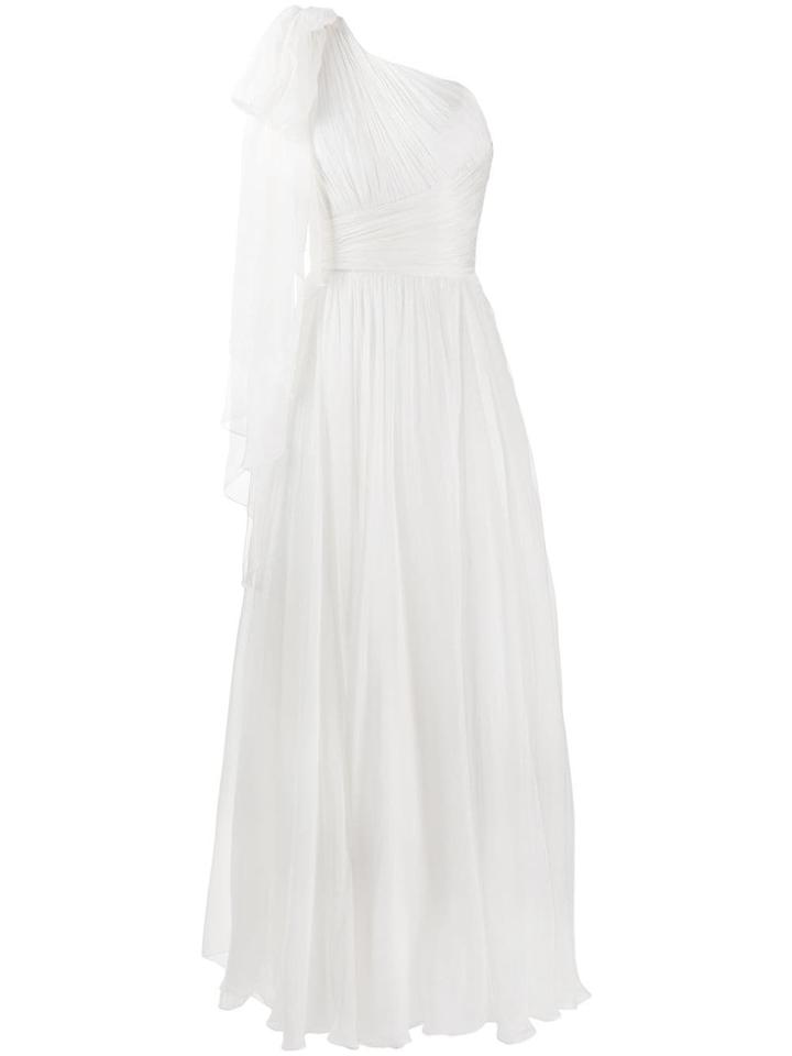 Parlor Empire Line Pleated Dress - White