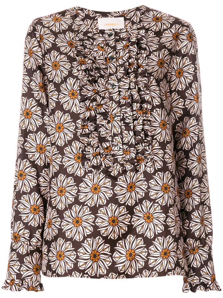 La Doublej Girasoli Tuxedo Shirt - Brown