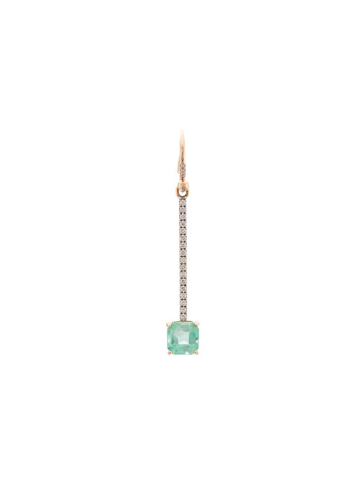 Irene Neuwirth 18kt Yellow Gold Emerald Square Single Earring -