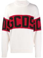 Gcds Contrast Logo Jumper - White