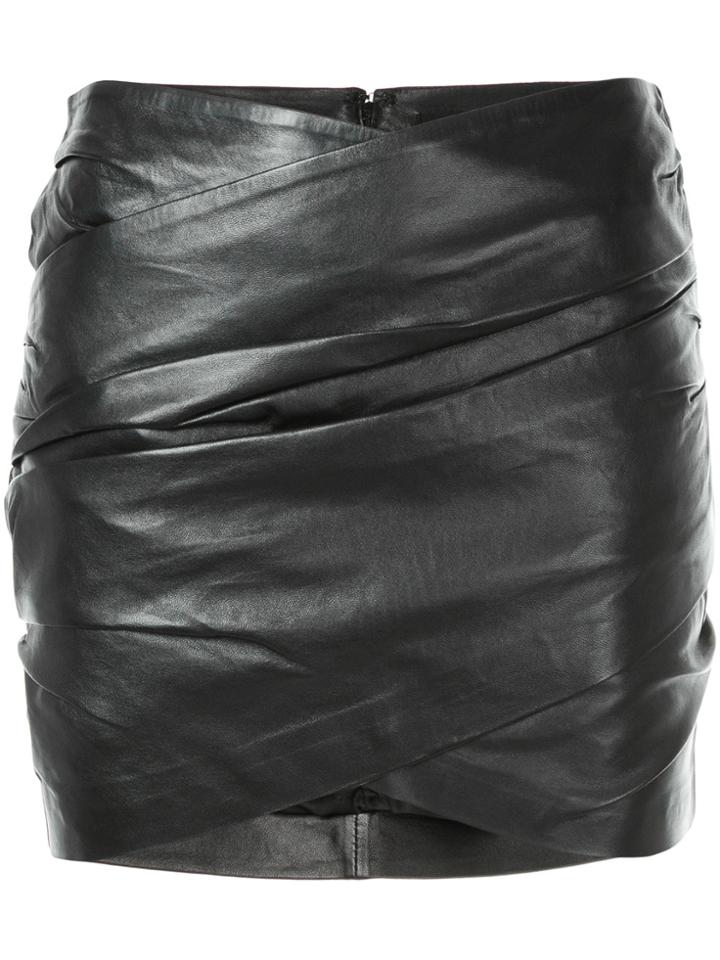 Filles A Papa Crossed Mini Skirt - Black