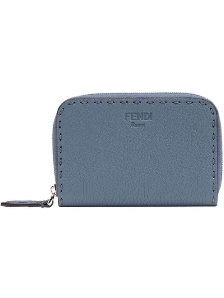 Fendi Small Zip Around Wallet - Blue