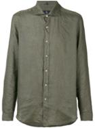 Fay - Classic Shirt - Men - Linen/flax - 41, Green, Linen/flax