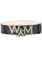 Wooyoungmi Logo Buckle Belt - Black
