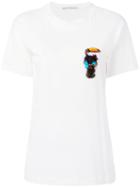 Ermanno Scervino - Bird Motif T-shirt - Women - Cotton/viscose/feather/glass - 42, White, Cotton/viscose/feather/glass