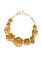 Oscar De La Renta Blooming Bold Flower Necklace - Metallic