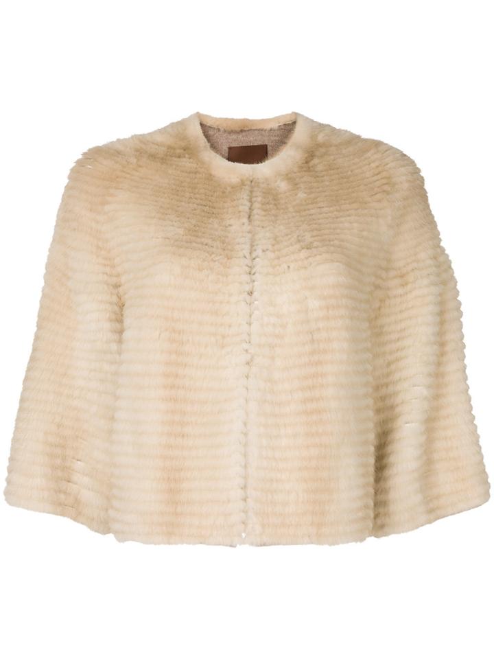 Liska Mink Fur Jacket - Nude & Neutrals