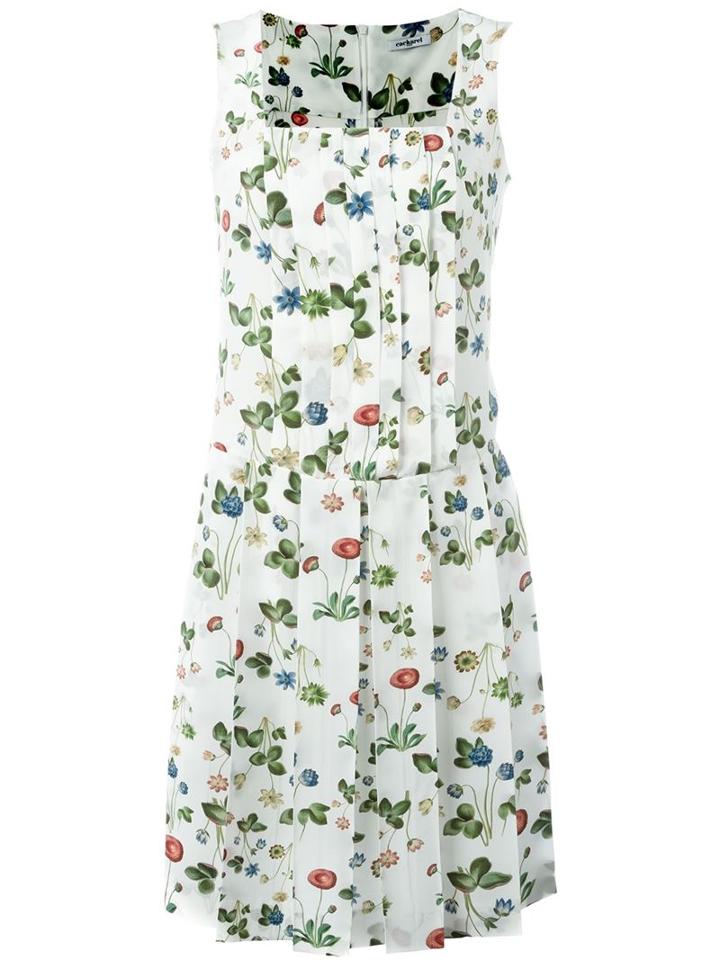 Cacharel Botanical Print Pleat Dress