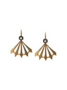 Cathy Waterman Big Top Earrings - Gold