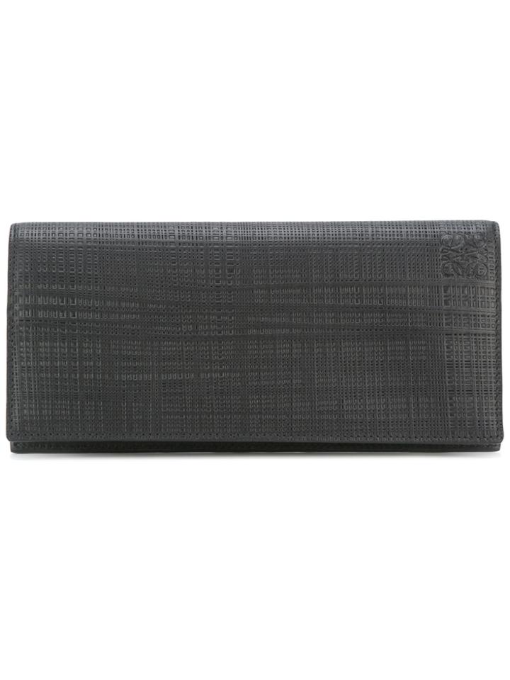 Loewe Embossed Horizontal Wallet - Black