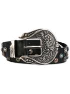 Radford Belt - Women - Leather/metal - M, Black, Leather/metal, Dodo Bar Or