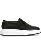 Alexander Mcqueen Skull Slip-on Sneakers, Men's, Size: 43, Black, Calf Leather/leather