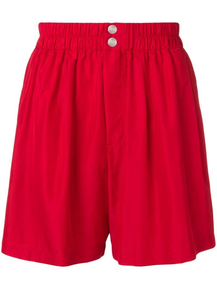 M1992 Printed Panel Swim Shorts - Red