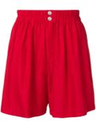 M1992 Printed Panel Swim Shorts - Red