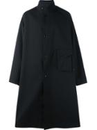 Marni Oversized Coat, Men's, Size: 48, Black, Cotton/virgin Wool/polyurethane
