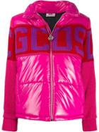 Gcds Knitted Panel Puffer Jacket - Pink