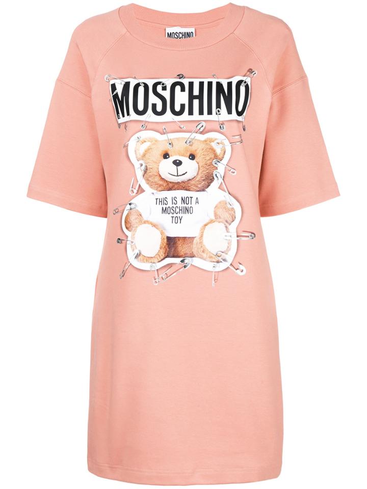 Moschino Toy Bear T-shirt Dress - Pink & Purple