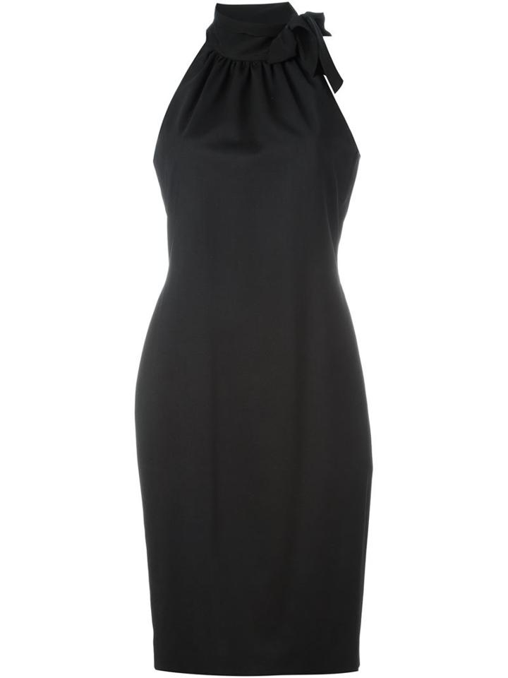 Boutique Moschino Neck Tie Fitted Dress