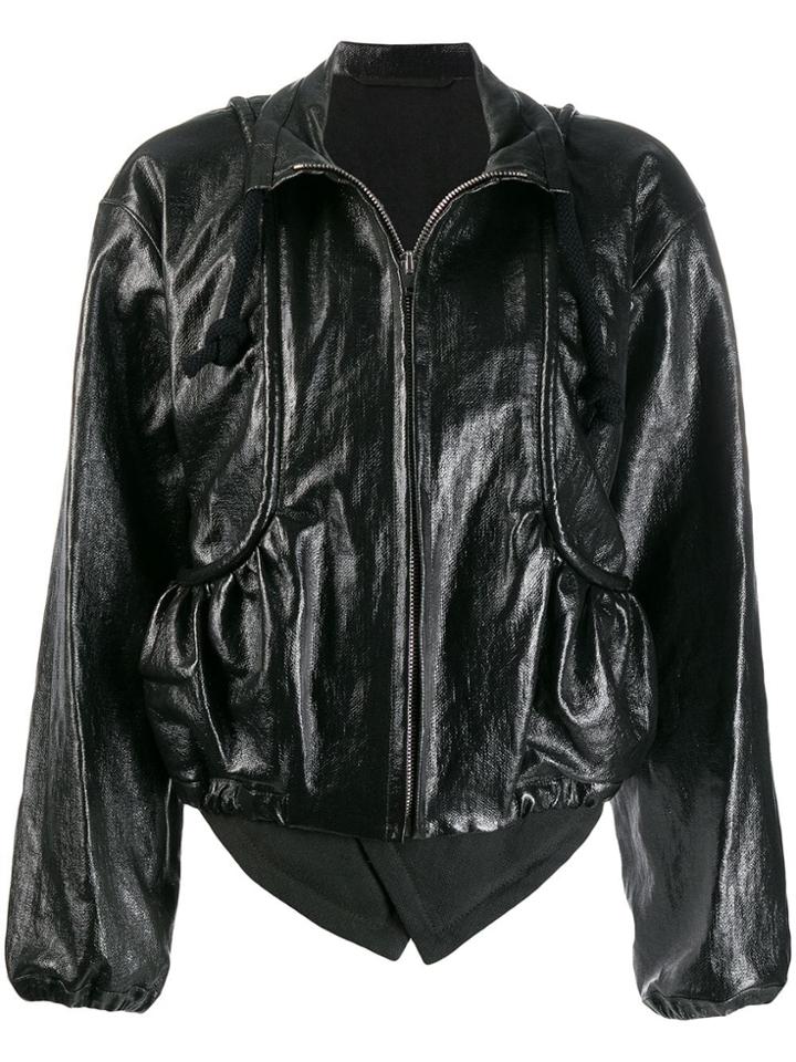 Lemaire Varnished Zipped Jacket - Green