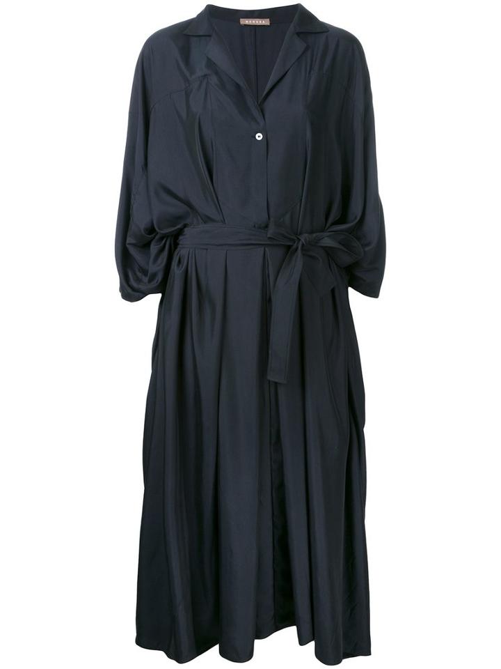 Nehera Midi Wrap Dress, Women's, Size: Medium, Black, Polyester/cupro