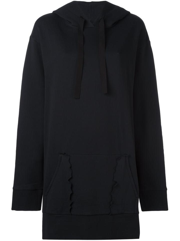 Mm6 Maison Margiela Oversize Hoodie, Women's, Size: Small, Black, Cotton/polyester