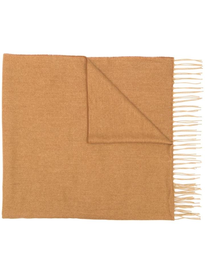 Ermenegildo Zegna Fringed Edge Cashmere Scarf - Neutrals