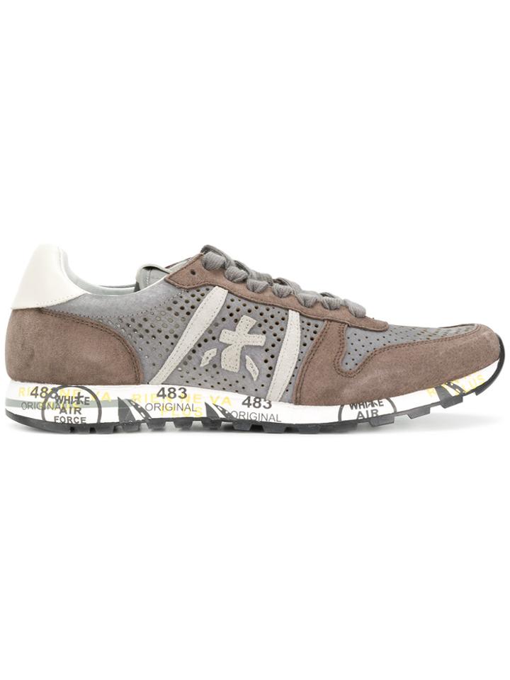 White Premiata Eric Var Sneakers - Grey
