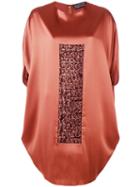 Gianluca Capannolo Oversized Sequin Panel Dress - Yellow