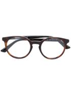 Mcq By Alexander Mcqueen Eyewear Round Glasses - Brown