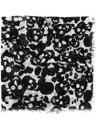 Alexander Mcqueen 'camouflage Skull' Scarf, Women's, Black, Silk/modal