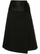 Helmut Lang Tuxedo Wrap Skirt - Black