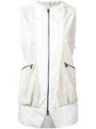 Lost & Found Ria Dunn Perforated Sleeveless Jacket - White