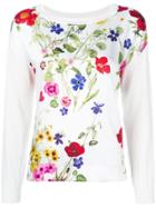 Blugirl Poppy Print Sweatshirt - White