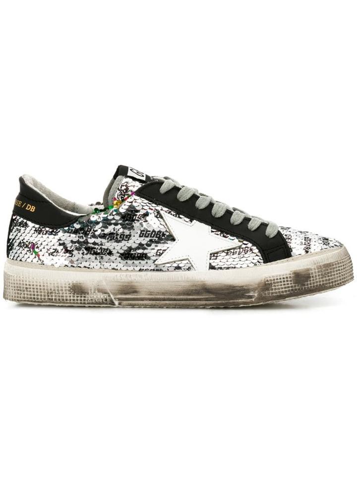Golden Goose Superstar Sequinned Sneakers - Metallic
