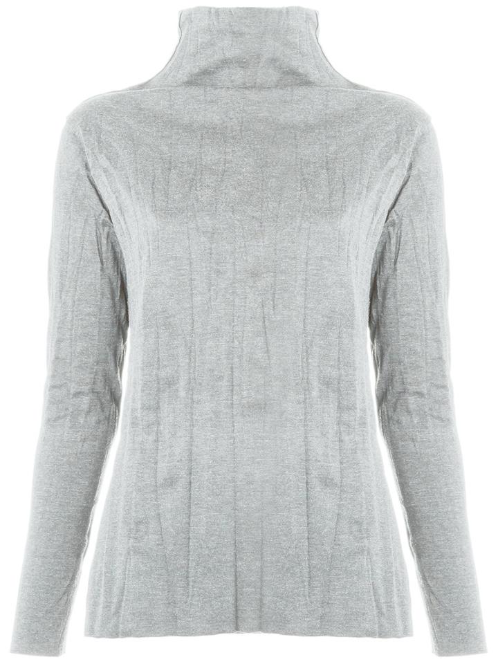 Uma Raquel Davidowicz - Funnel Neck Sweater - Women - Polyester/spandex/elastane/viscose - 44, Grey, Polyester/spandex/elastane/viscose