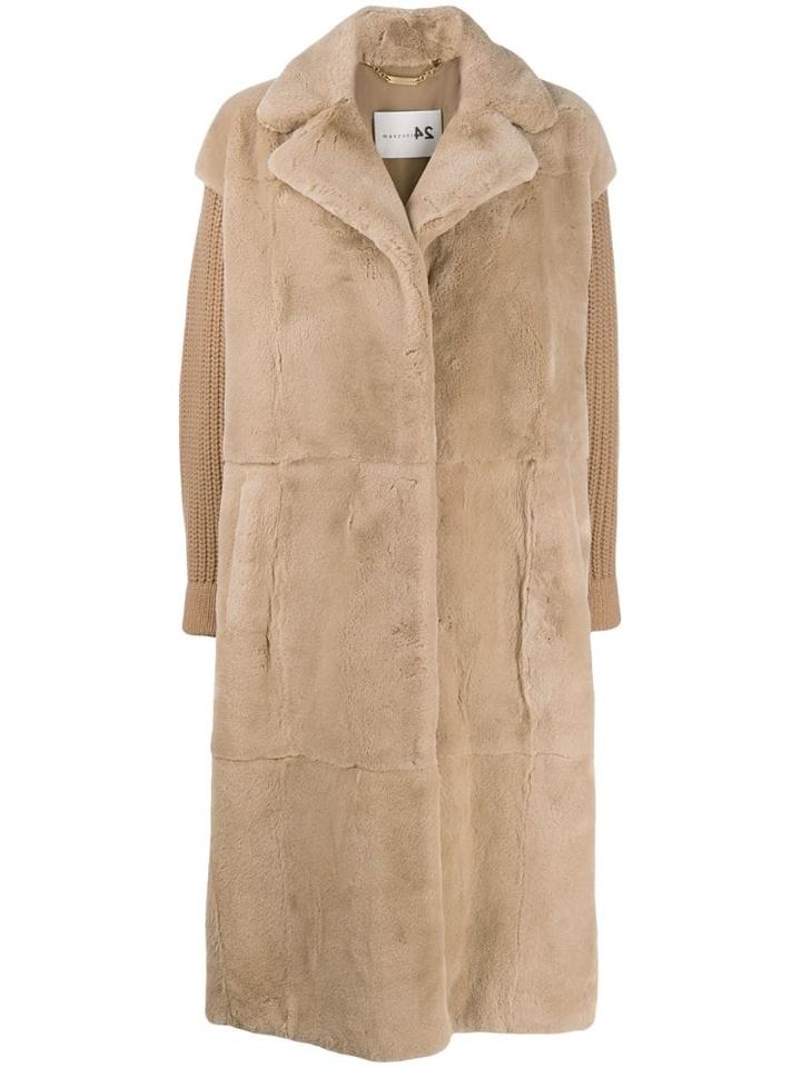 Manzoni 24 Straight Fit Coat - Neutrals