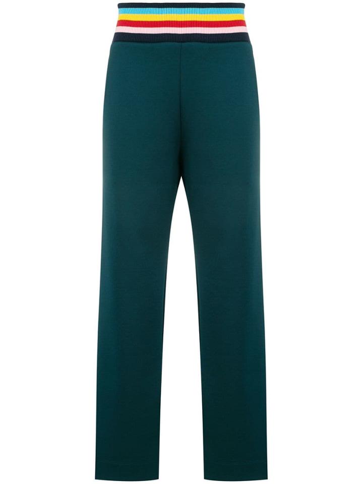 Mira Mikati Striped Waistband Trousers - Green