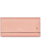 Burberry Leather Continental Wallet - Pink