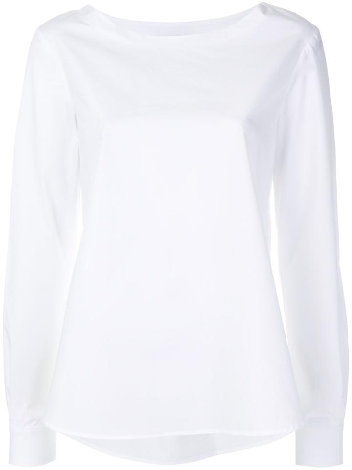 Roberto Collina Long-sleeve Shift Blouse - White