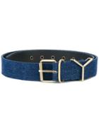 Y / Project Logo Buckled Belt - Blue