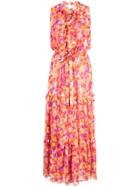 Misa Los Angeles Floral Ruffle Detail Dress - Multicolour