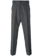 Vivienne Westwood Man Tapered Slim Fit Trousers, Men's, Size: 50, Grey, Cotton/viscose/virgin Wool