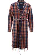 Undercover Checked Trench Coat - Multicolour