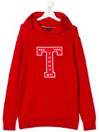 Tommy Hilfiger Junior Teen Logo Print Hoodie - Red