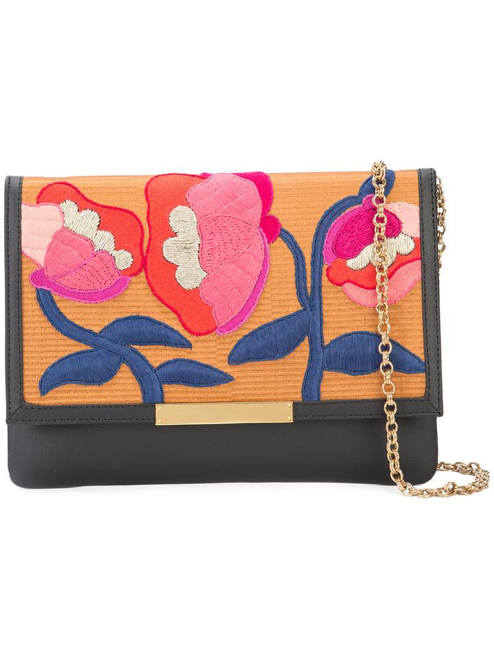 Lizzie Fortunato Jewels Embroidered Flowers Clutch Bag, Women's, Acetate