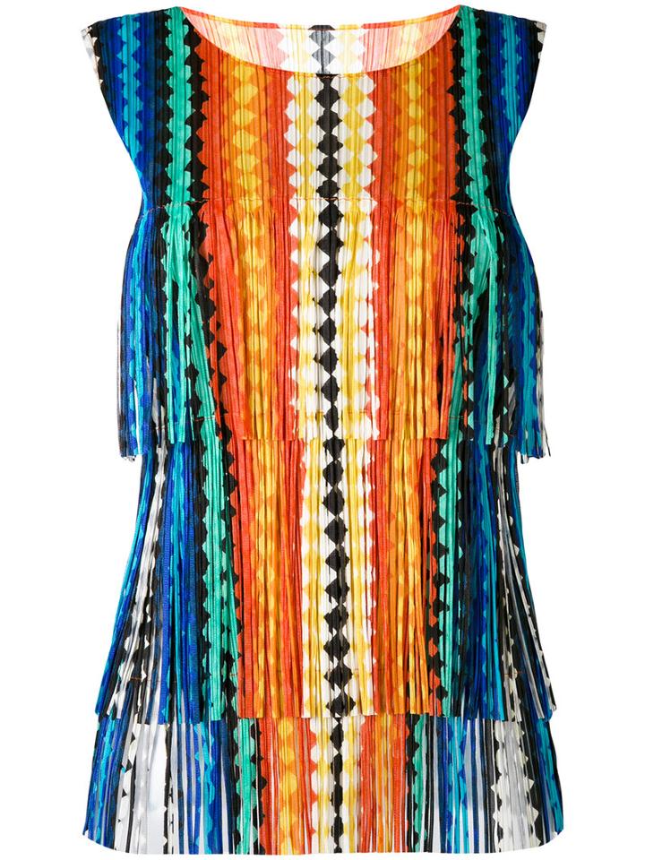 Pleats Please By Issey Miyake - Fringed Top - Women - Polyester - 4, Polyester