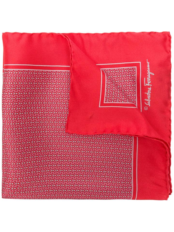 Salvatore Ferragamo Micro Gancio Print Scarf - Red
